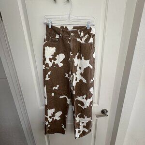 WORN ONCE Cow Print Pants